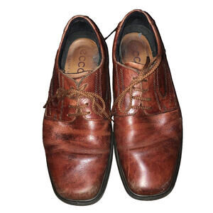 Ecco Mens Size 43 (9-9.5) Loafer Lace-Up Brown